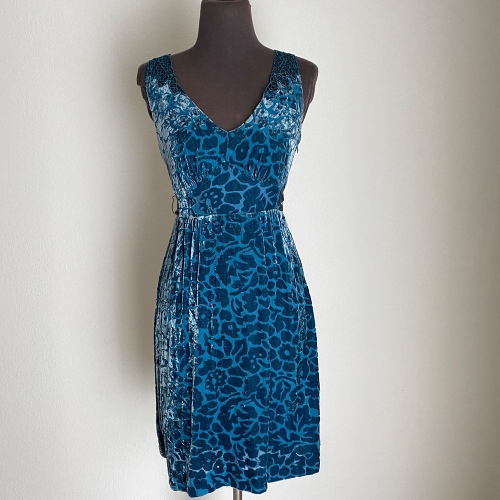 Anthropologie Moulinette Soeurs sz 0 Anthro silk vintage inspired sleeveless V n - Picture 1 of 10